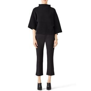 DREYDEN Black Heavy Three Quarter Sleeves Knit Ray Sweater MEDIUM